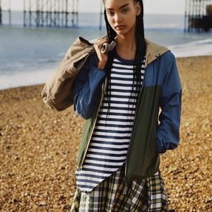 Uniqlo x JW Anderson plaid, tie skirt